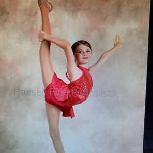 Red jazz/ tap costume. Medium child by Weissman